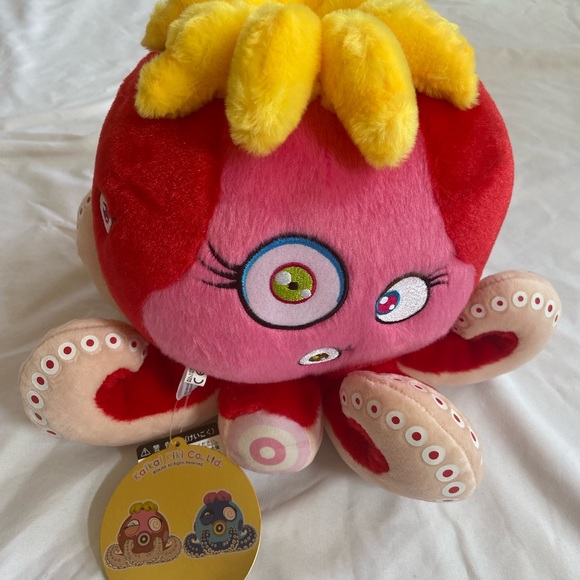 Takashi Murakami Red Octopus Mr Boiled Complexcon Large Plush - Picture 10 of 15